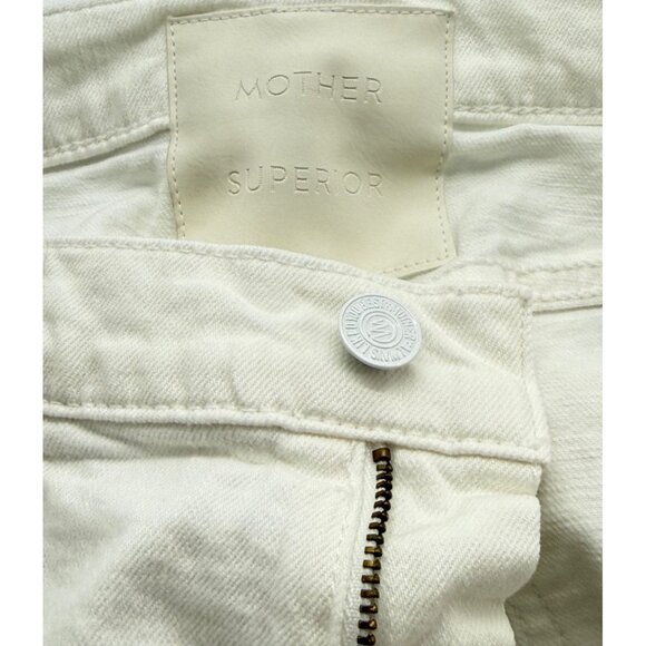 Mother The Weekender Jeans in Totally Innocent White Denim Flare Cotton Size 27 - Picture 5 of 10